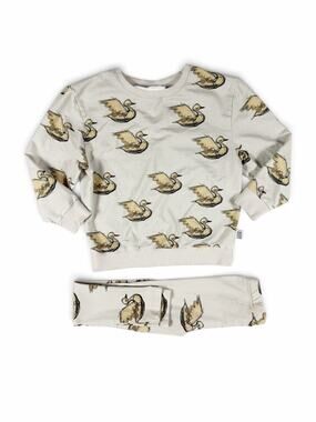 One Day Parade Swan Organic Cotton Sweatshirt Leggings Set 7-8 Years